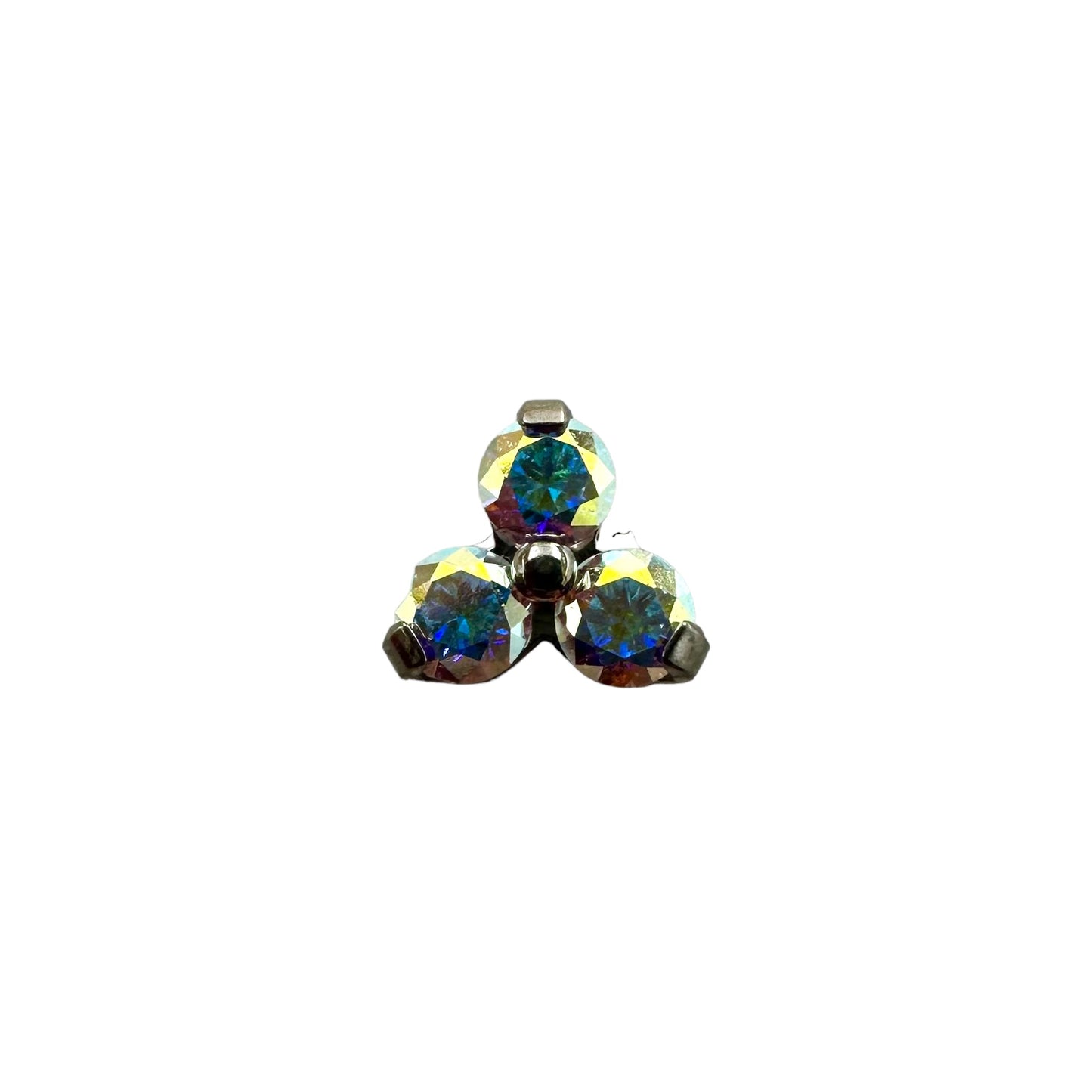 Trinity with Faceted Gems - Titanium
