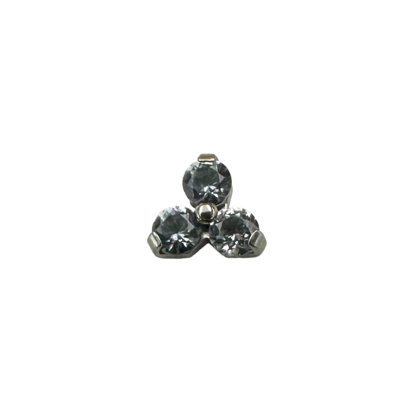 Trinity with Faceted Gems - Titanium