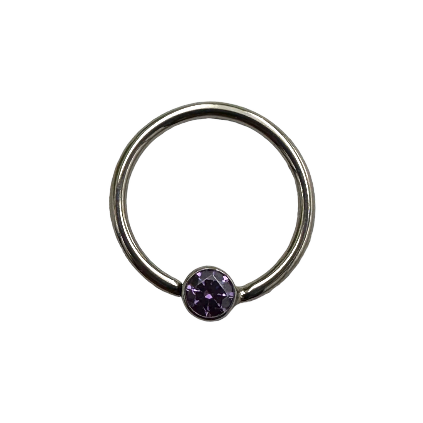 Titanium Fixed Bezel Gem and Opal Rings (Horizontal)