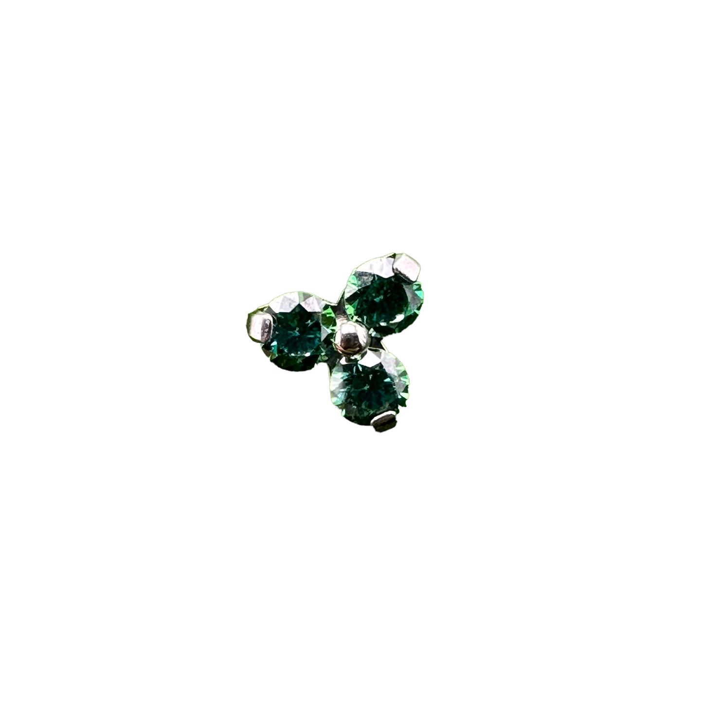 Trinity with Faceted Gems - Titanium