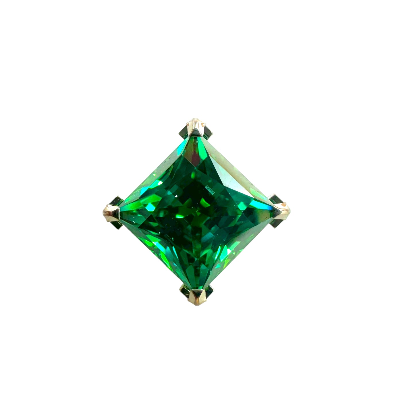 Princess Cut Prong Gems - Titanium - Threadless
