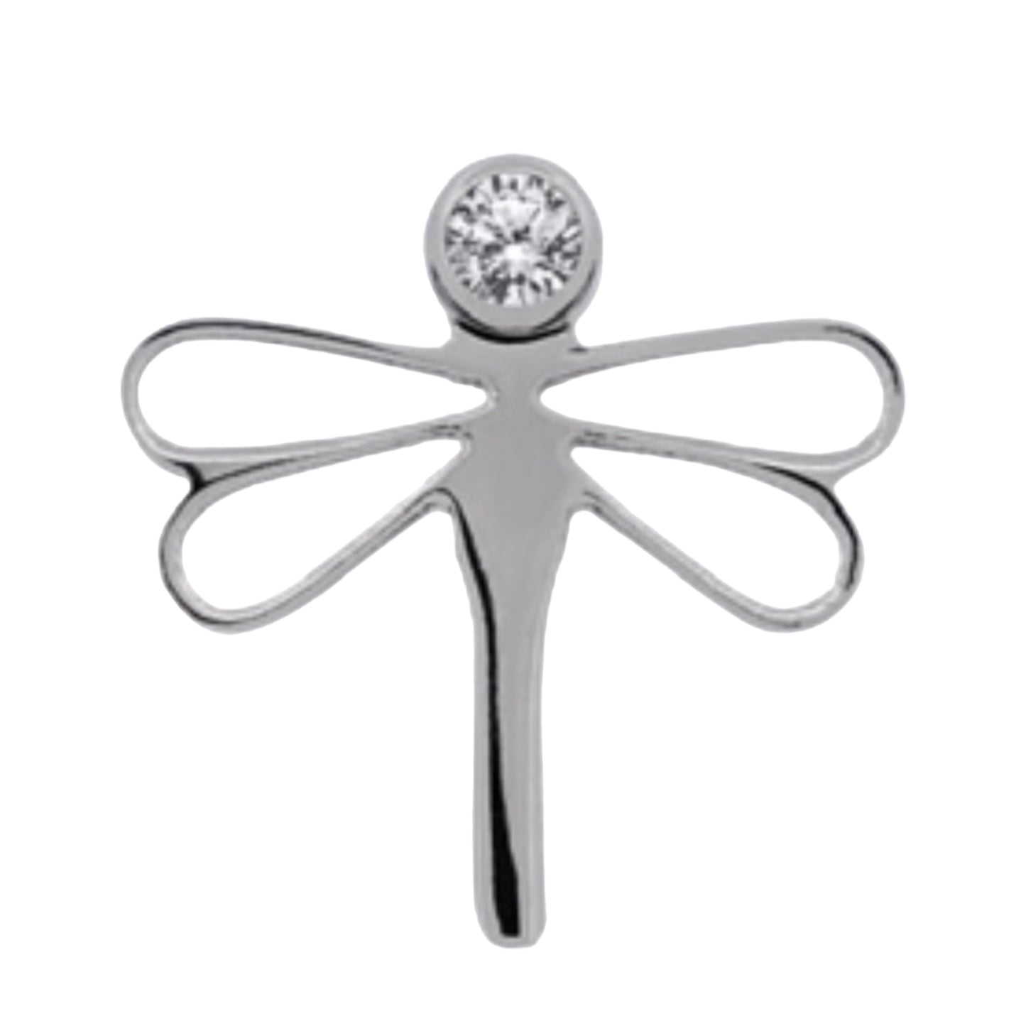 Gem Dragonfly - Titanium - Threadless