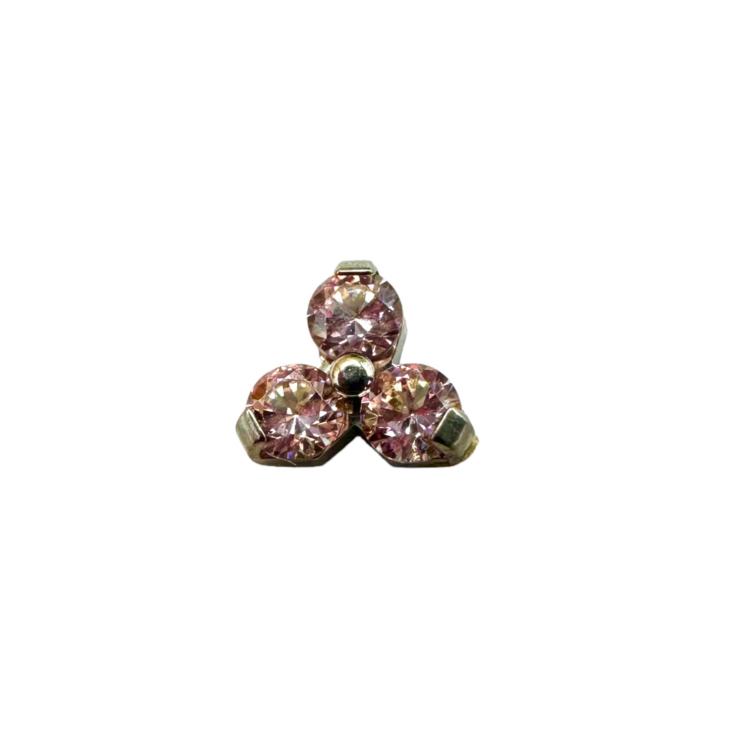 Trinity with Faceted Gems - Titanium