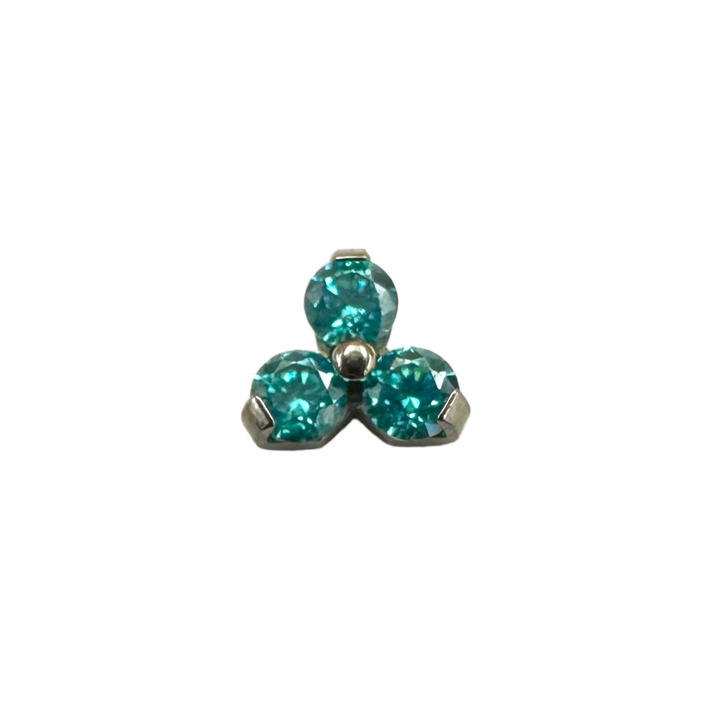 Trinity with Faceted Gems - Titanium