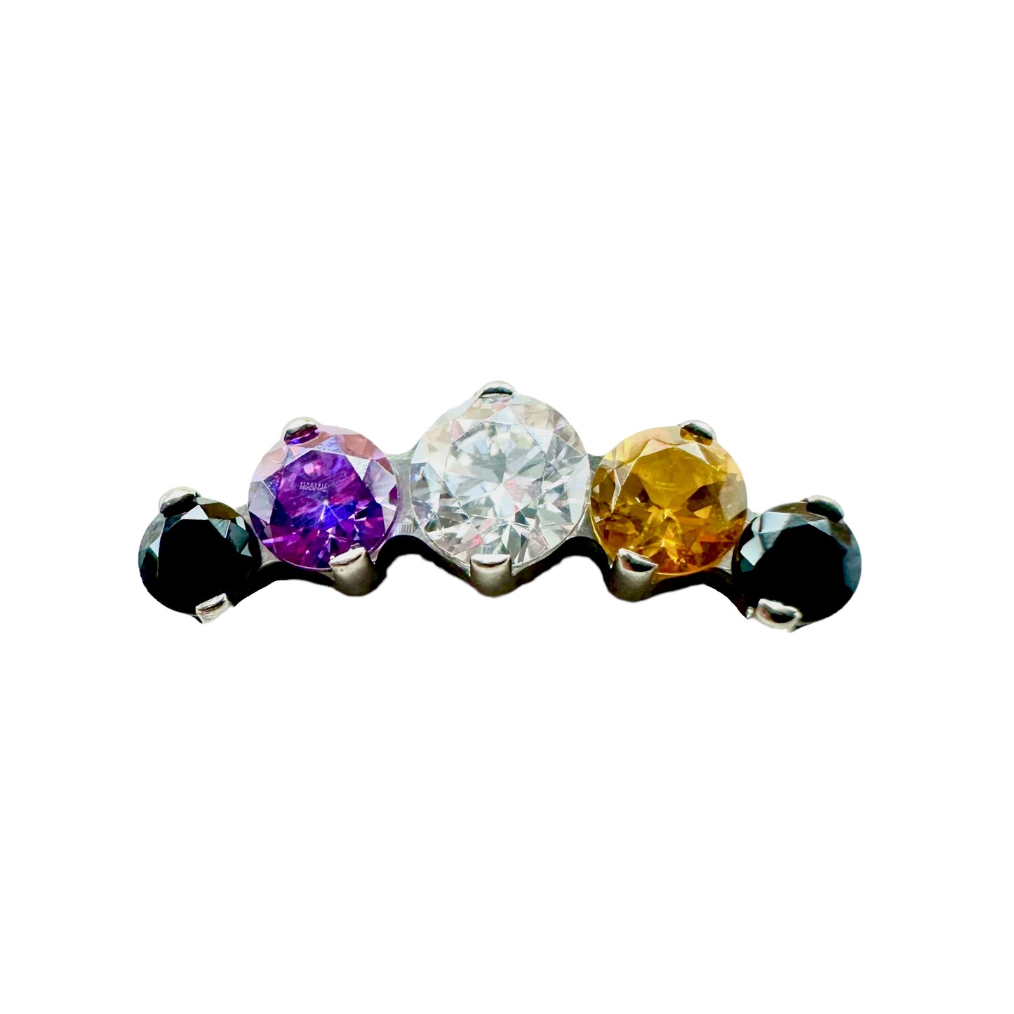 Prium PRIDE - Single Row - Faceted Gems - Threaded