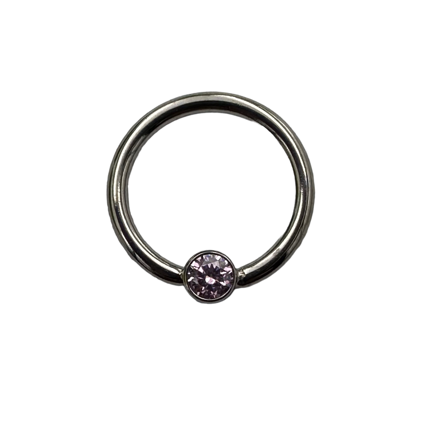 Titanium Fixed Bezel Gem and Opal Rings (Horizontal)