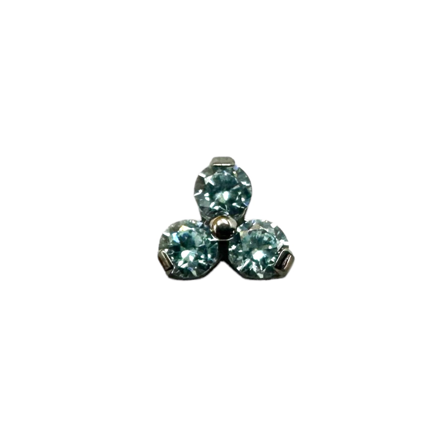 Trinity with Faceted Gems - Titanium