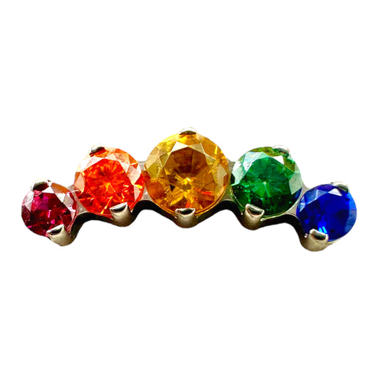 Prium PRIDE - Single Row - Faceted Gems - Threaded