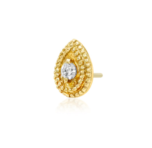 Double Milgrain Gem Pear