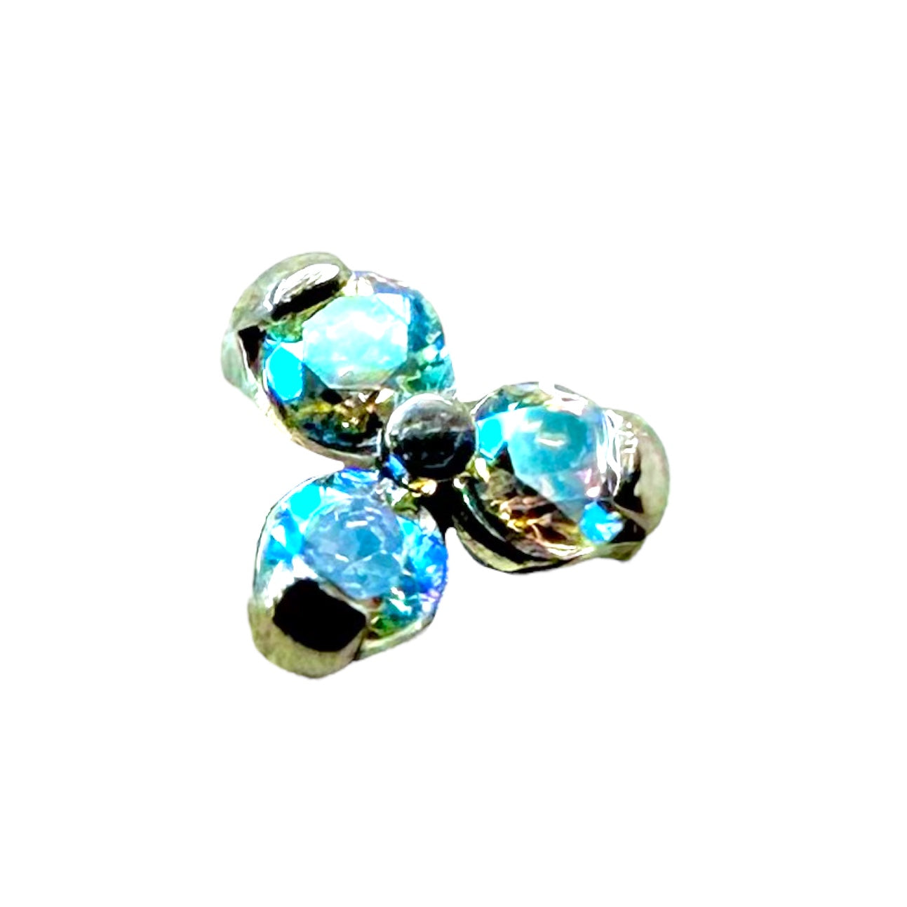 Trinity with Faceted Gems - Titanium