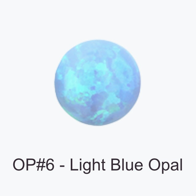 Captive Bead - Round - Synthetic Opal and Stone