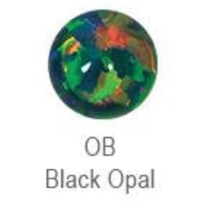 Captive Bead - Round - Synthetic Opal and Stone