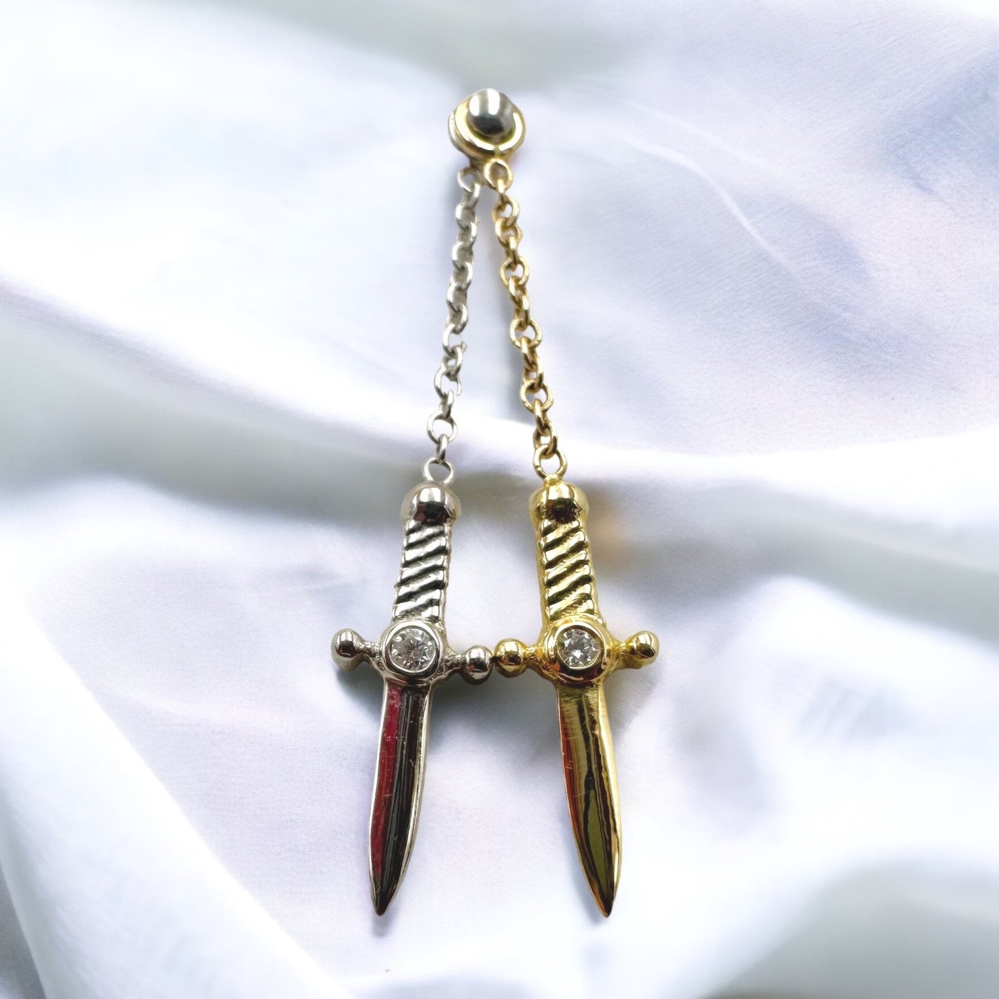 Slasher Dagger Dangle with Gem Set in Hilt