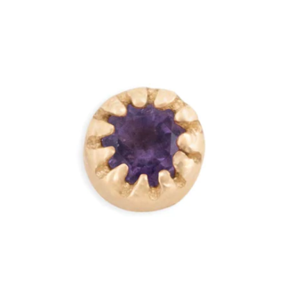 Scallop Bezel Set Gem