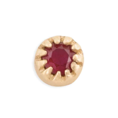 Scallop Bezel Set Gem