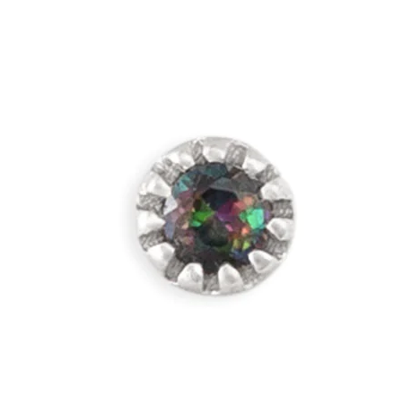 Scallop Bezel Set Gem