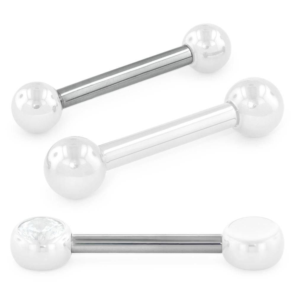 Threadless - Straight Barbell - POST ONLY- Titanium