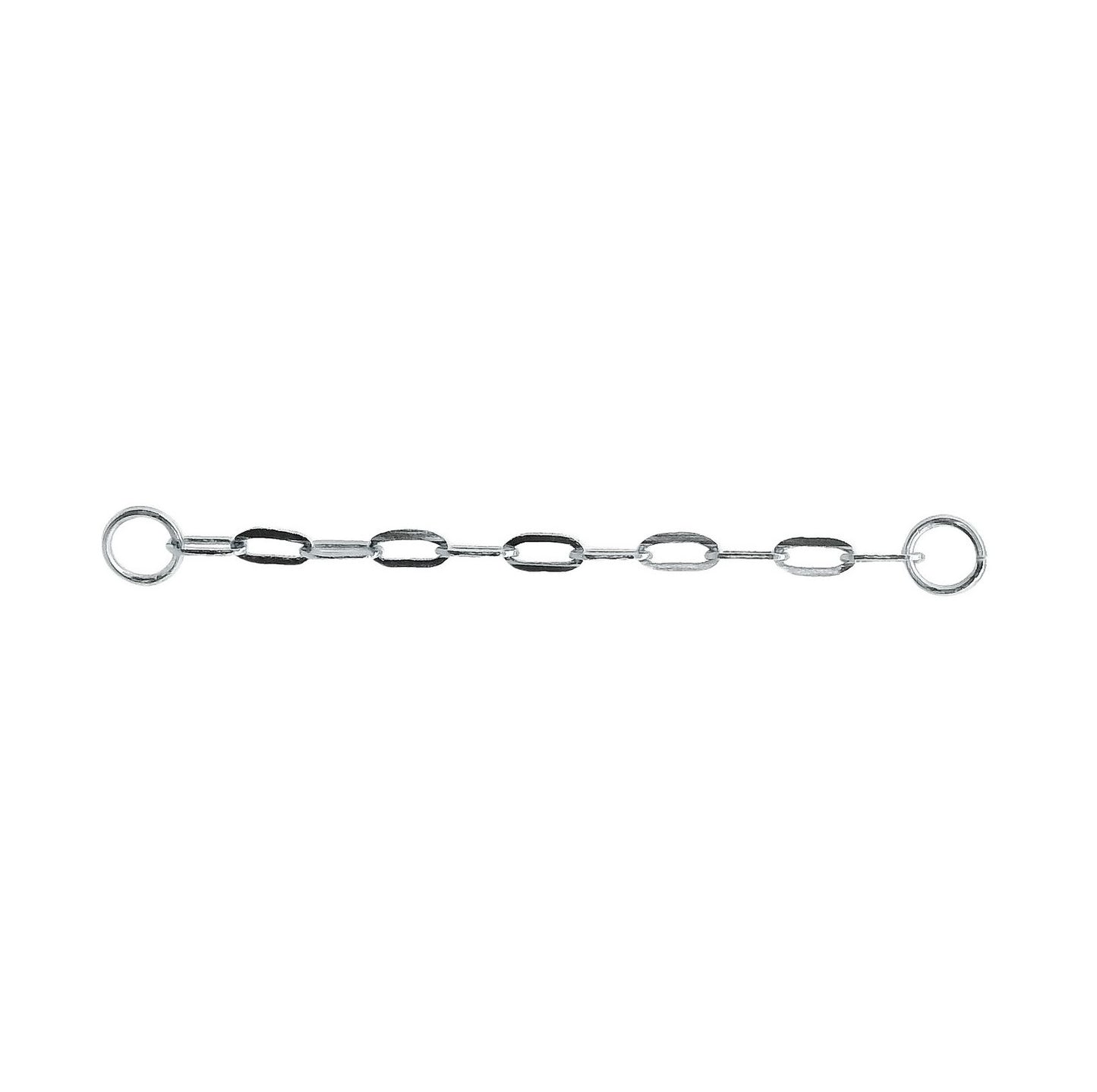 Small Paperclip Chain 1.3mm - 14k White Gold - Single Draping Chain