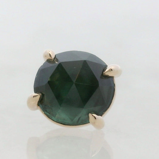 Blue Green Kenya Sapphire Yellow Gold