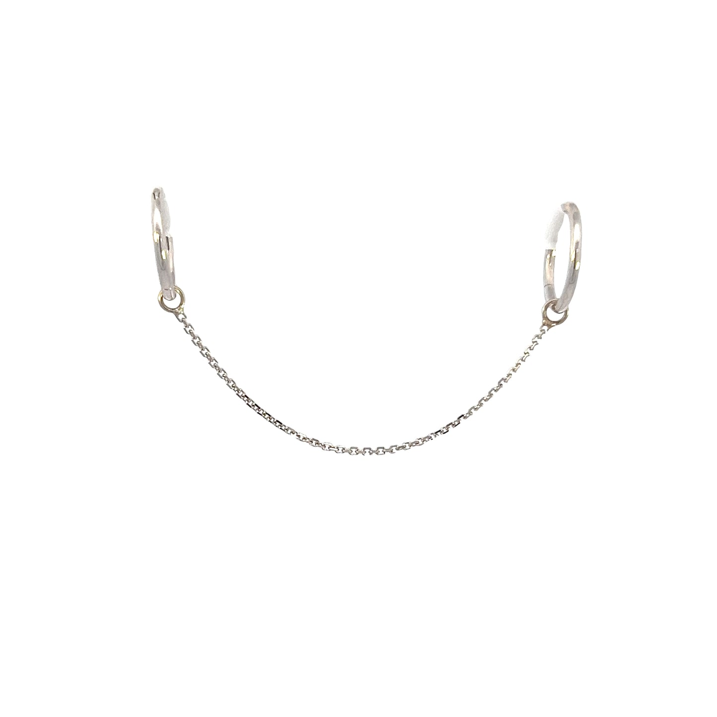 Diamond Cut Cable Chain .8mm - 14k White Gold - Single Draping Chain