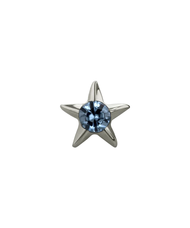 Gemmed Star End - Titanium