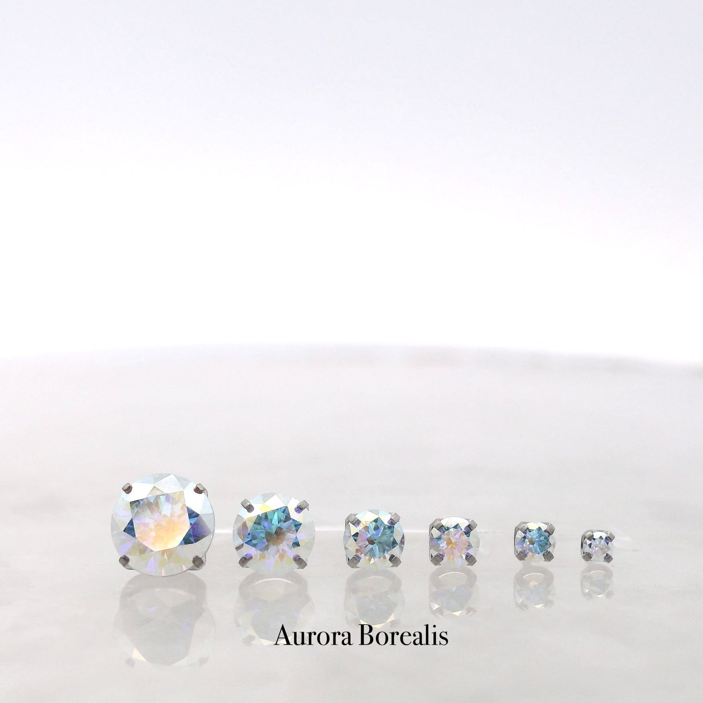Faceted Gem In Titanium Prong Setting (1.5mm - 3mm) - Threadless