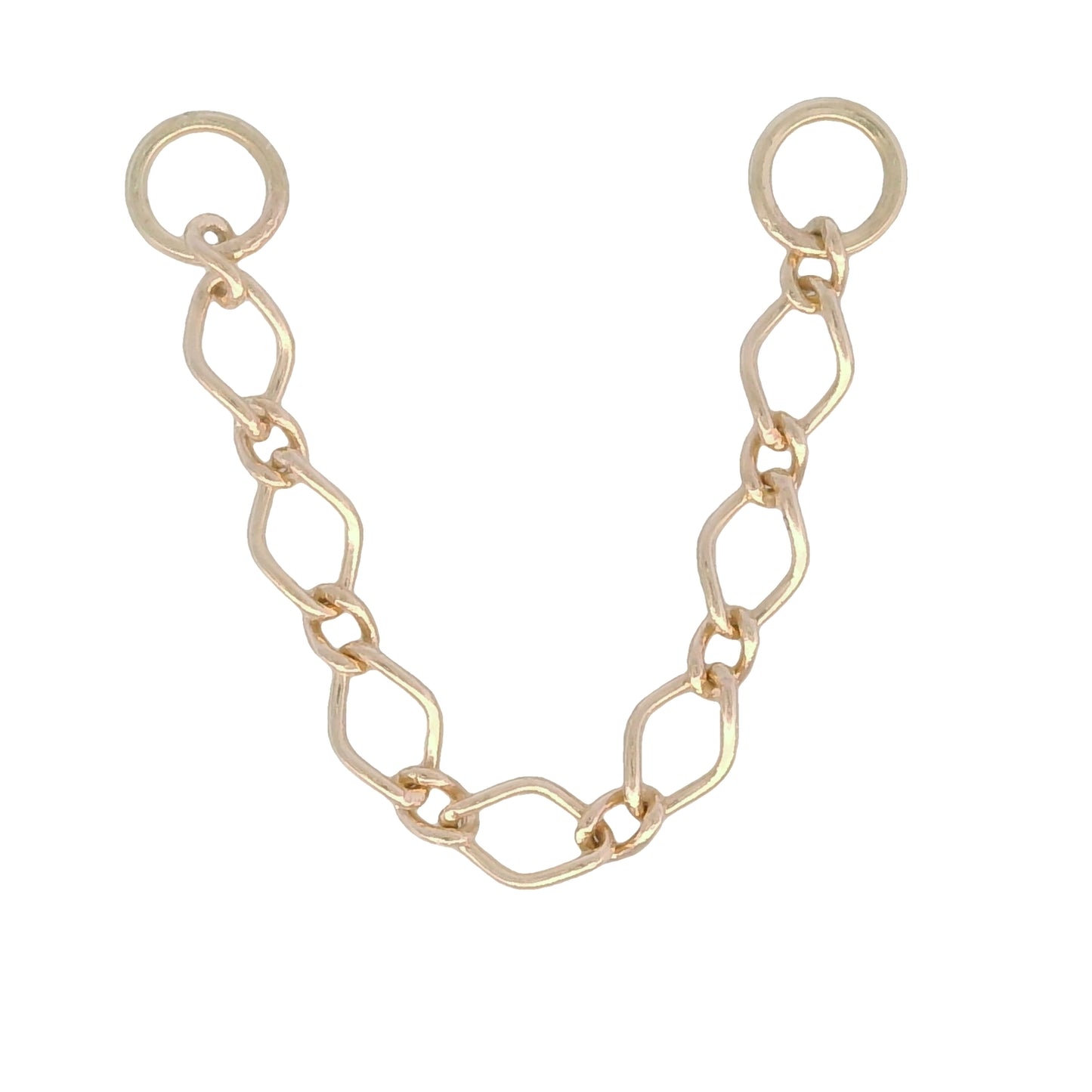 Marquise Long And Short Chain 2.4mm - 14k Yellow Gold - Single Draping Chain
