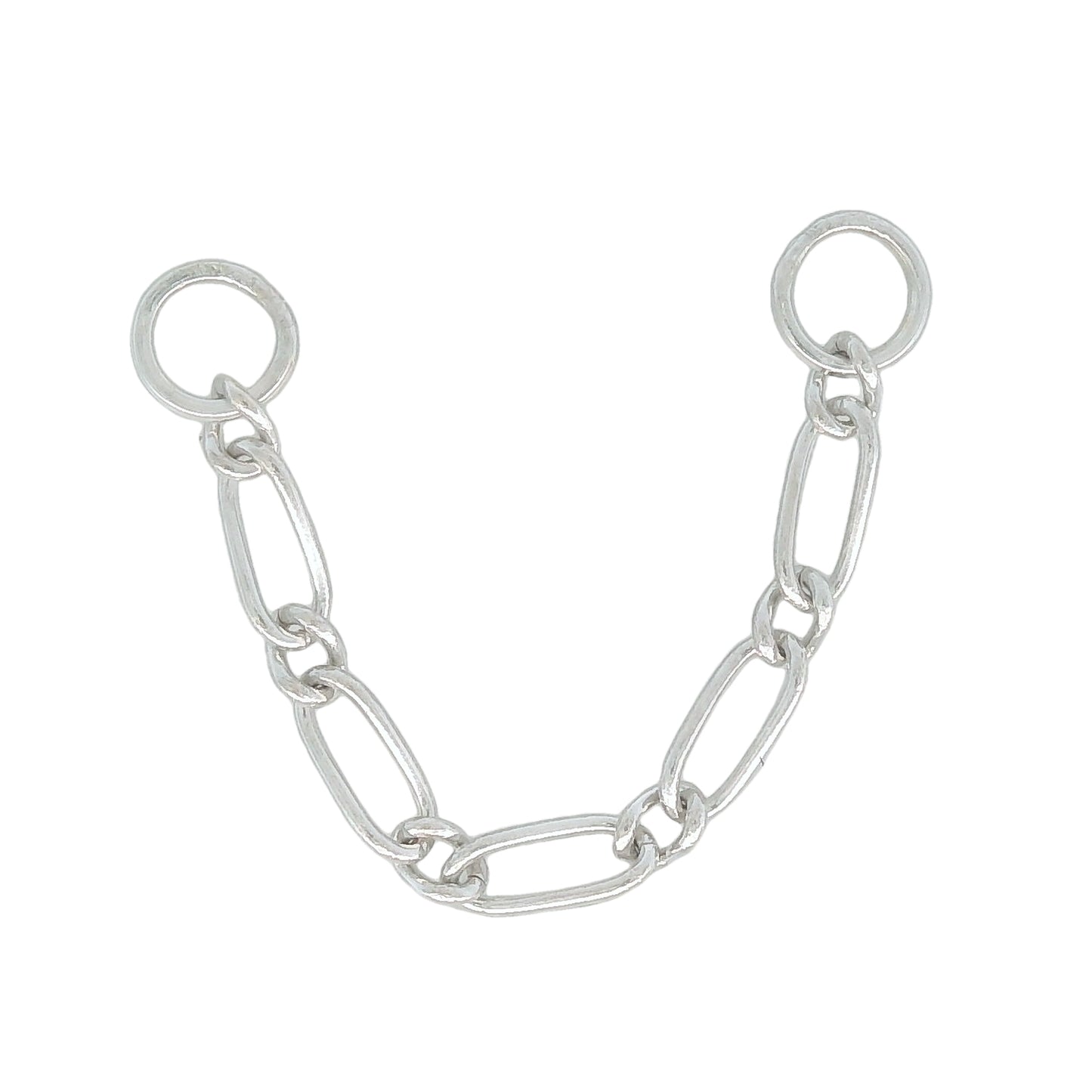 Figaro Chain 1.5mm - 14k White Gold - Single Draping Chain