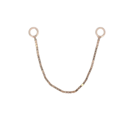 Box Chain .5mm - 14k Rose Gold - Single Draping Chain