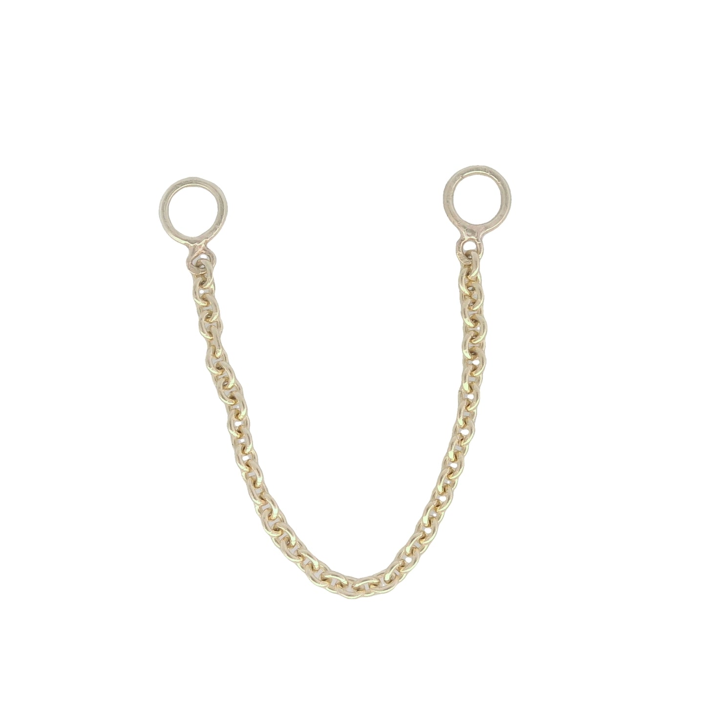Round Cable Chain .8mm - 14k Yellow Gold - Single Draping Chain