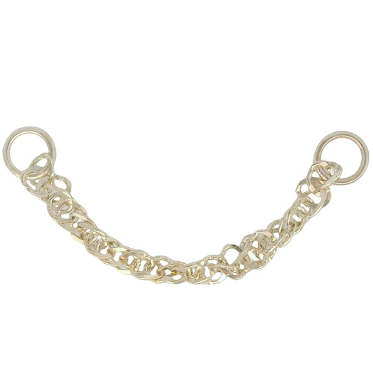 Singapore Chain 1.5mm - 14k Yellow Gold - Single Draping Chain