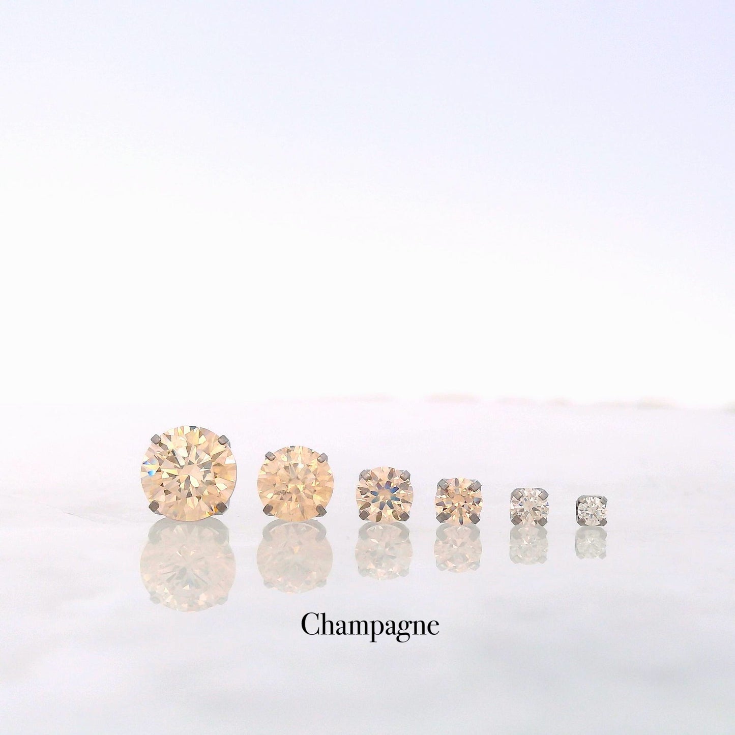 Faceted Gem In Titanium Prong Setting (1.5mm - 3mm) - Threadless