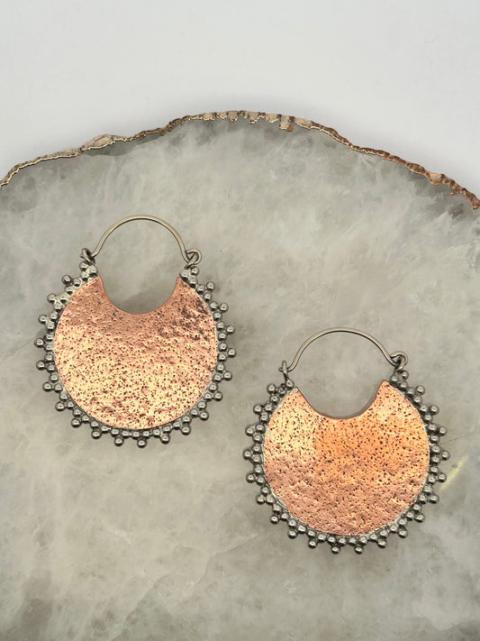 Copper Disk with Beads
