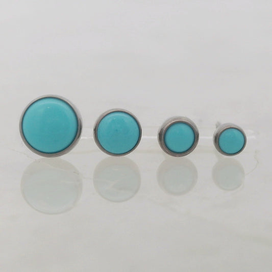 Stone Cabochon in Titanium Bezel Setting - Threadless