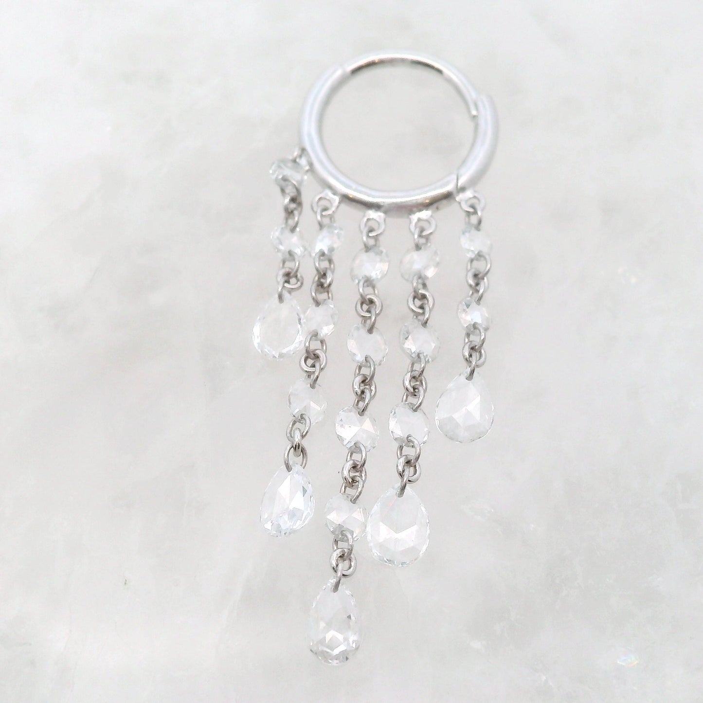 Graduated Diamond Tassel Ring