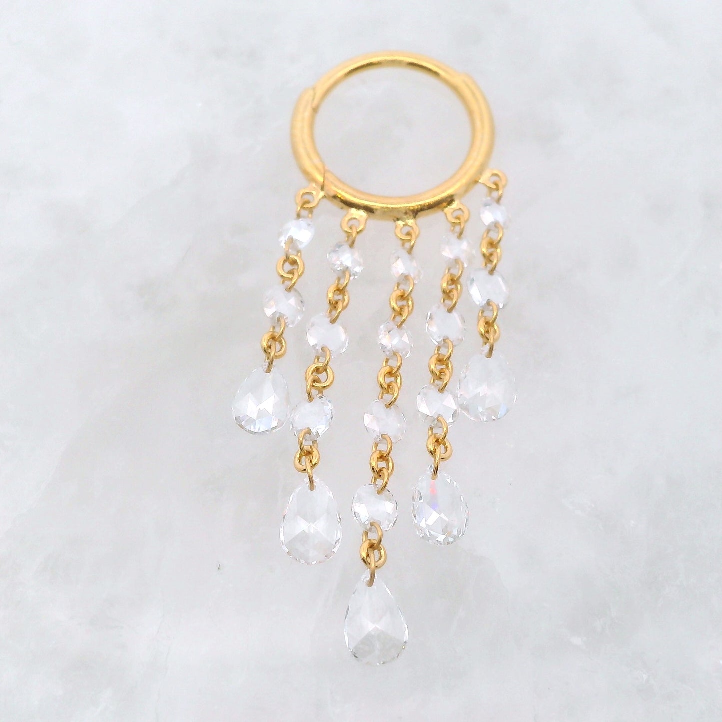 Graduated Diamond Tassel Ring