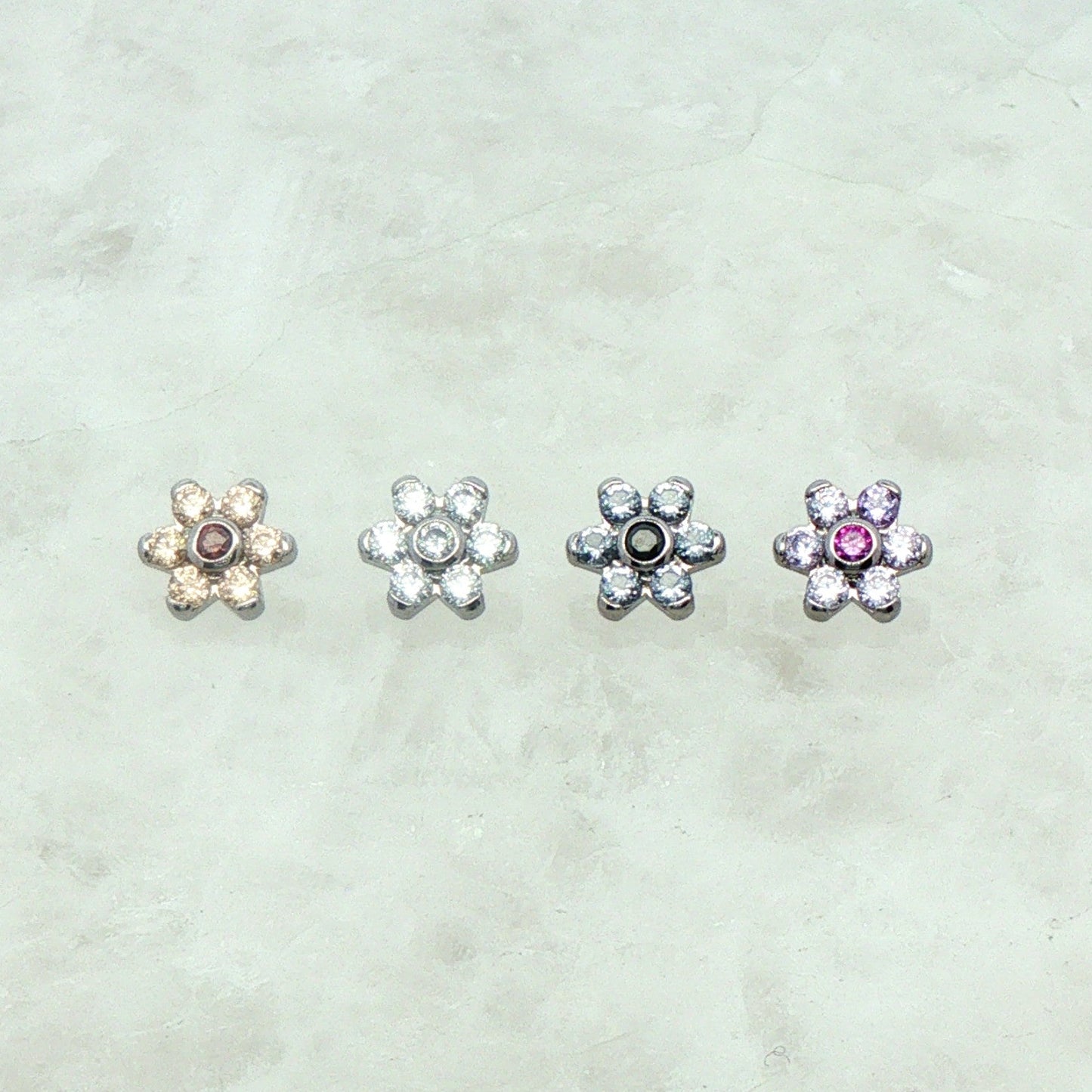 Flower End - Titanium - Threaded