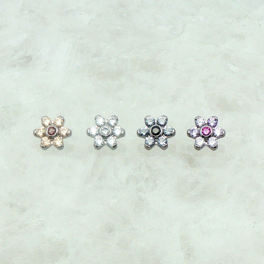 Flower End - Titanium - Threaded