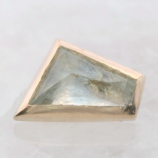 Geo Cut Aquamarine Bezel End
