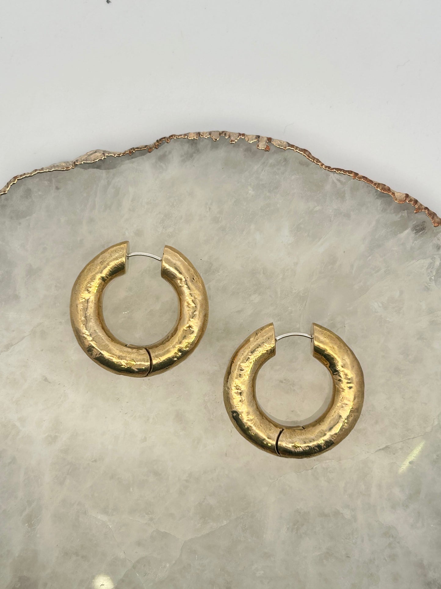 Hammered Hinge Ring