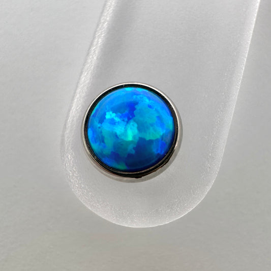 Bezel Set Opal & Stone Cabs - Titanium - Threaded