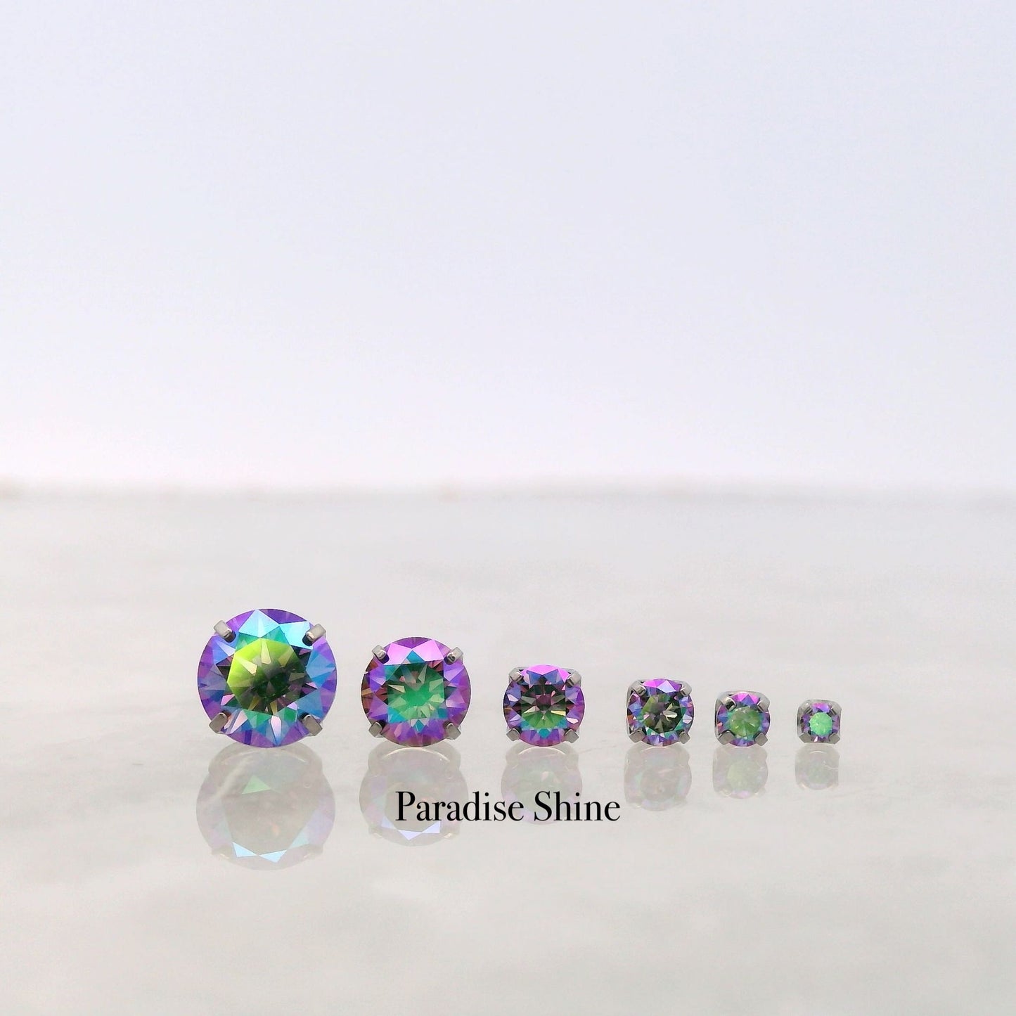 Faceted Gem In Titanium Prong Setting (1.5mm - 3mm) - Threadless