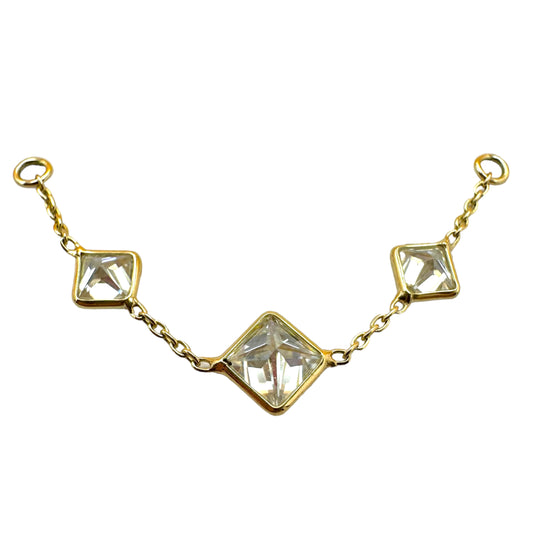 Triple Moissanite Chain Attachment
