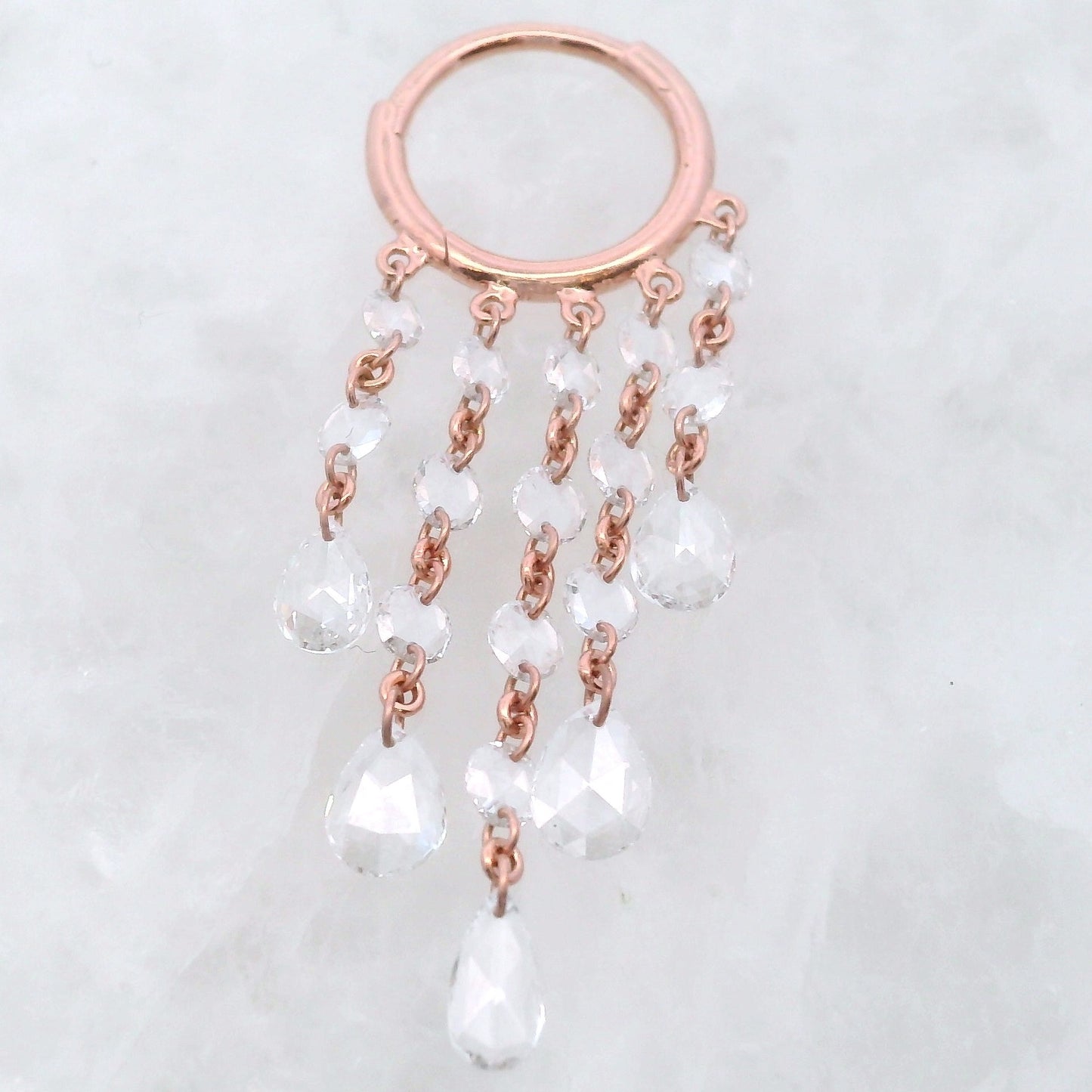 Graduated Diamond Tassel Ring