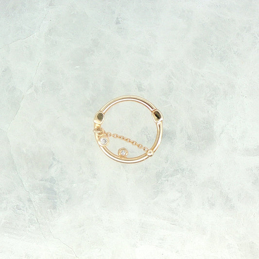 Runaway Dangle Hinge Ring