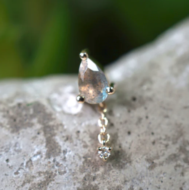 Pear with Diamond Dangle