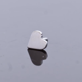 Heart - Titanium - Threadless
