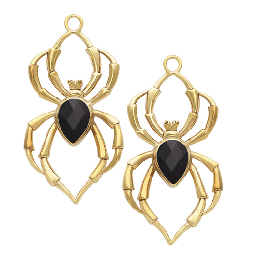 Brass Arachnid Gem Hangers