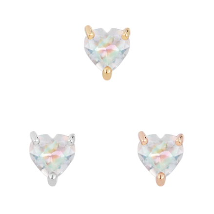 Rainbow Moonstone Heart