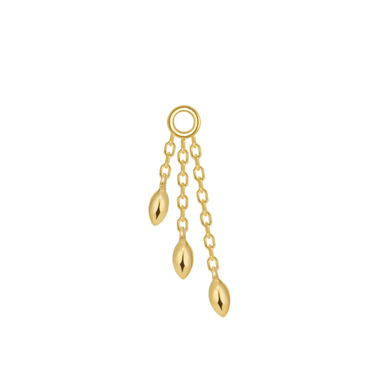 Triple Marquise Bead Drop Charm